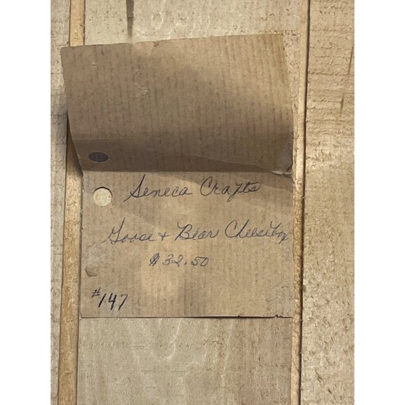 VTG Seneca Crafts Painted Wood Cheese Box – Goose & Bear Country Decor – 15" x 5 - Picture 7 of 8